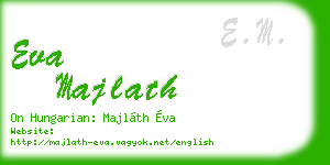 eva majlath business card